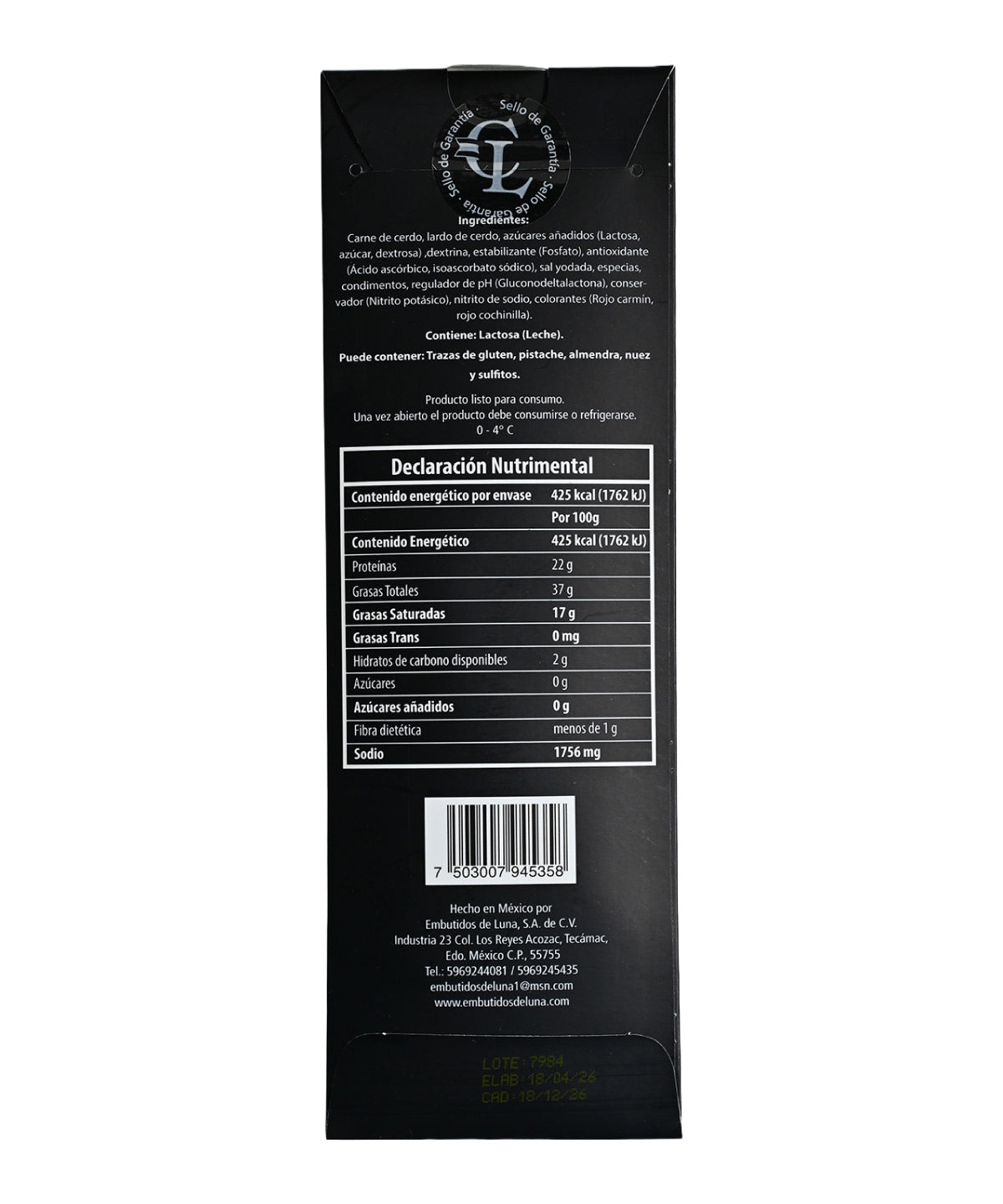 SALCHICHON DE LUNA 100G