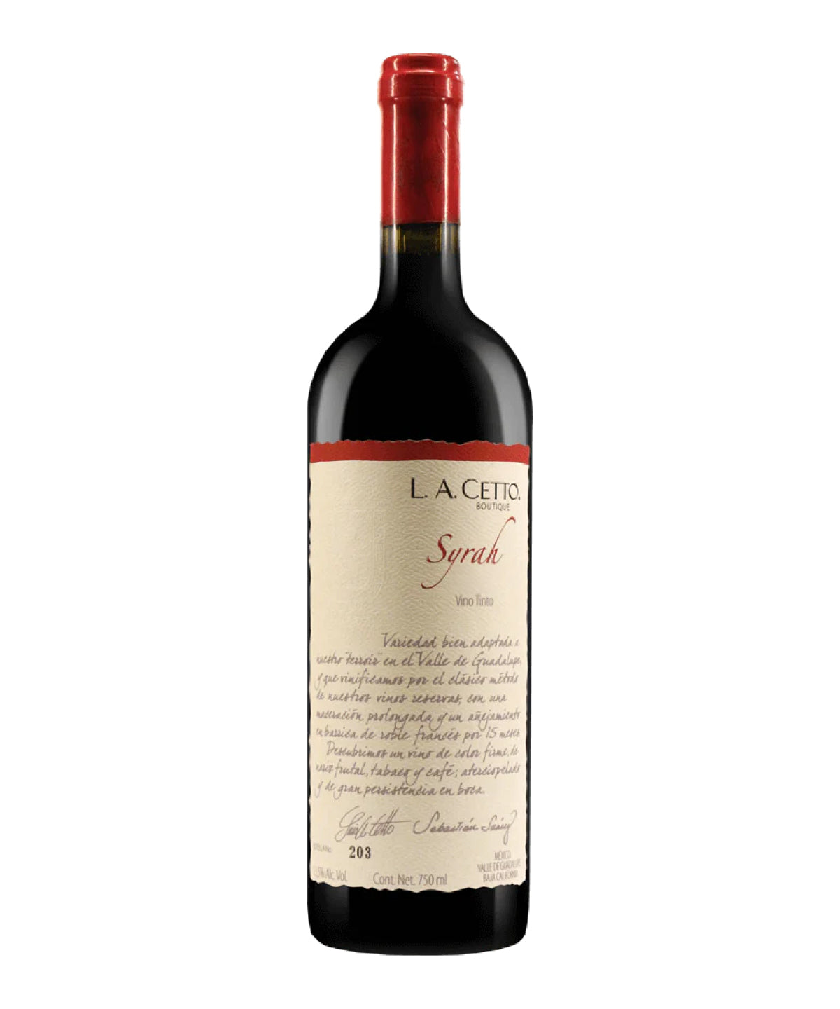 VT SYRAH BOUTIQUE L A CETTO 750ML