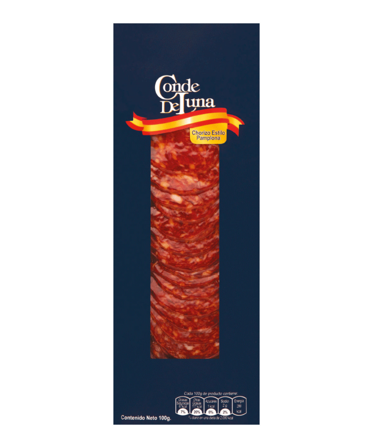 Chorizo Pamplona  Conde de Luna Rebanado -100 g