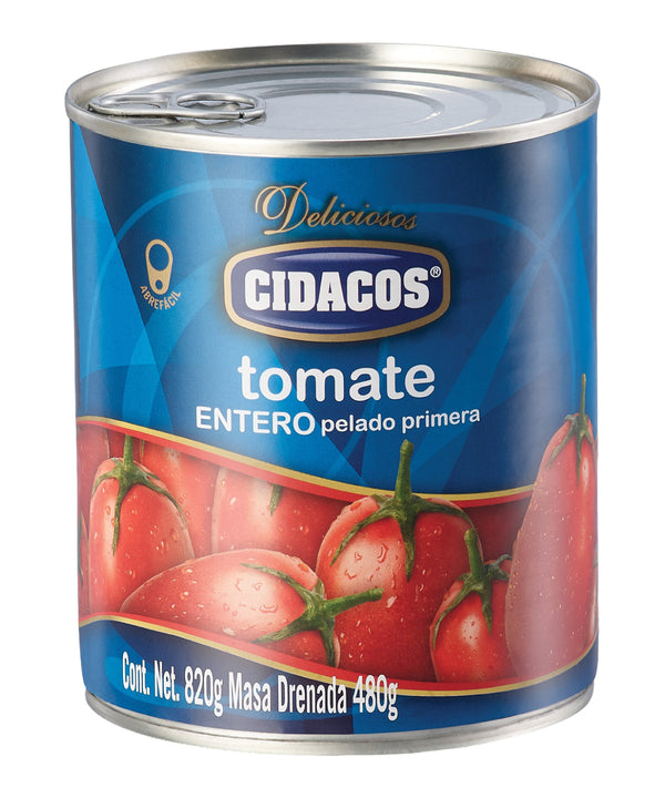TOMATE ENTERO PELADOS CIDACOS 820 GRS