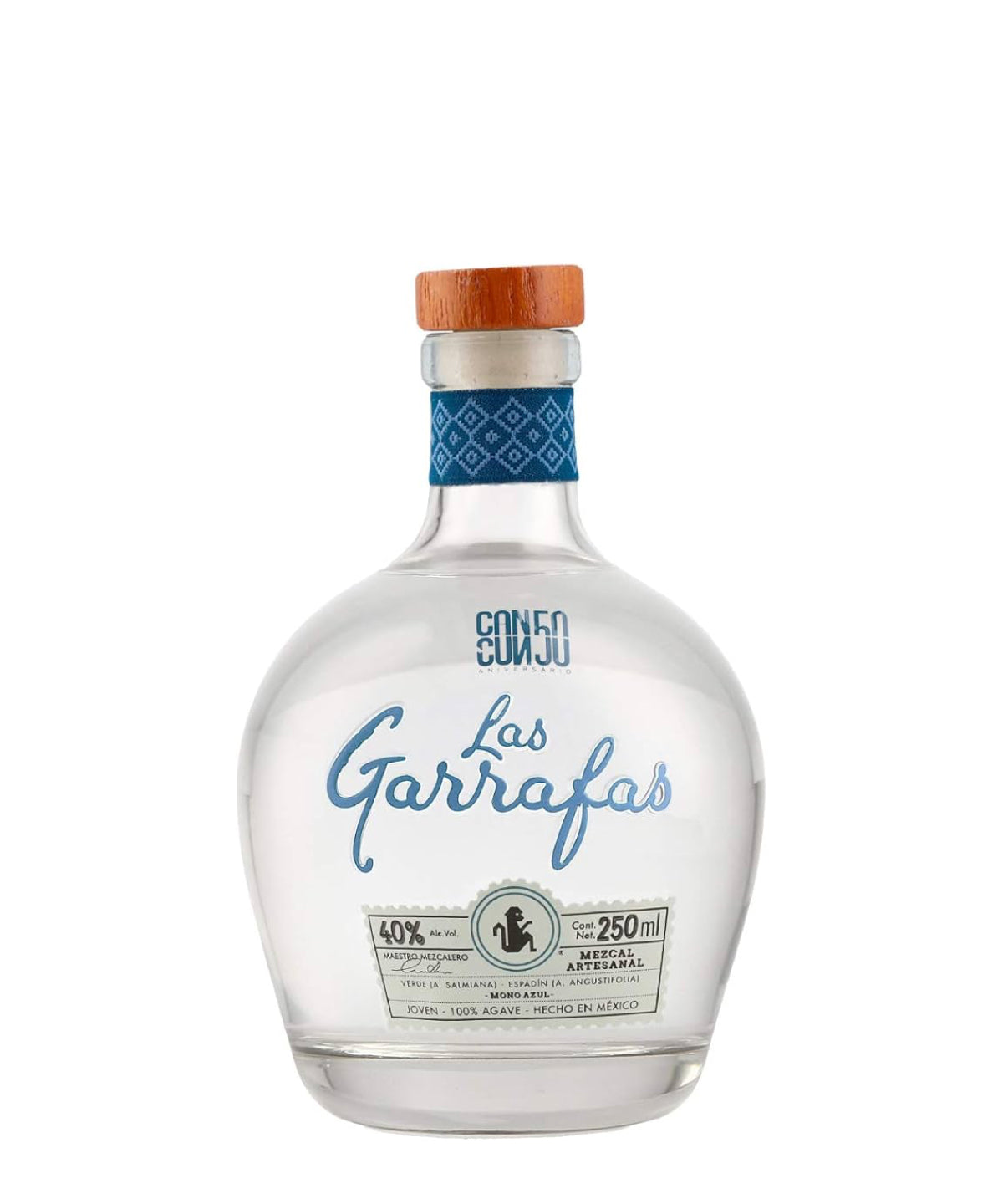 Mezcal Las Garrafas Mono Azul Joven - 250ml