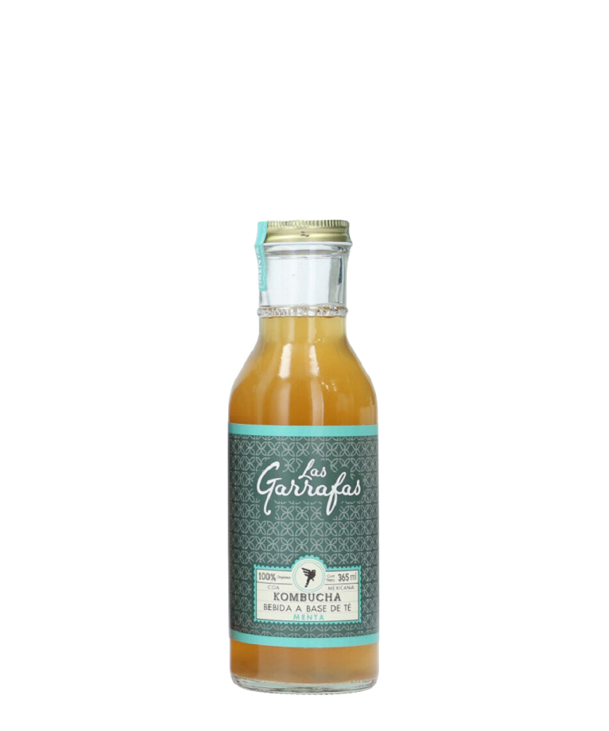 Kombucha Las Garrafas Menta 365 ml
