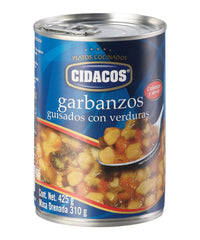 Garbanzos Cidacos Con Verduras 425 grs