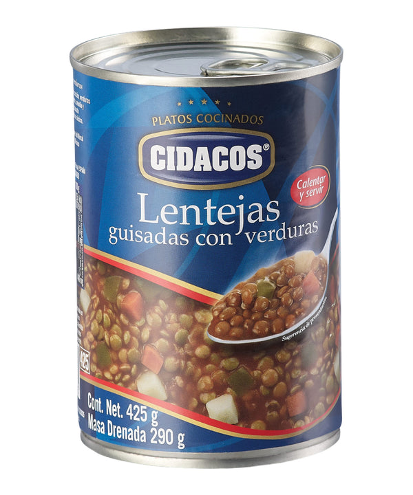LENTEJAS CIDACOS  CON VERDURAS 425GR