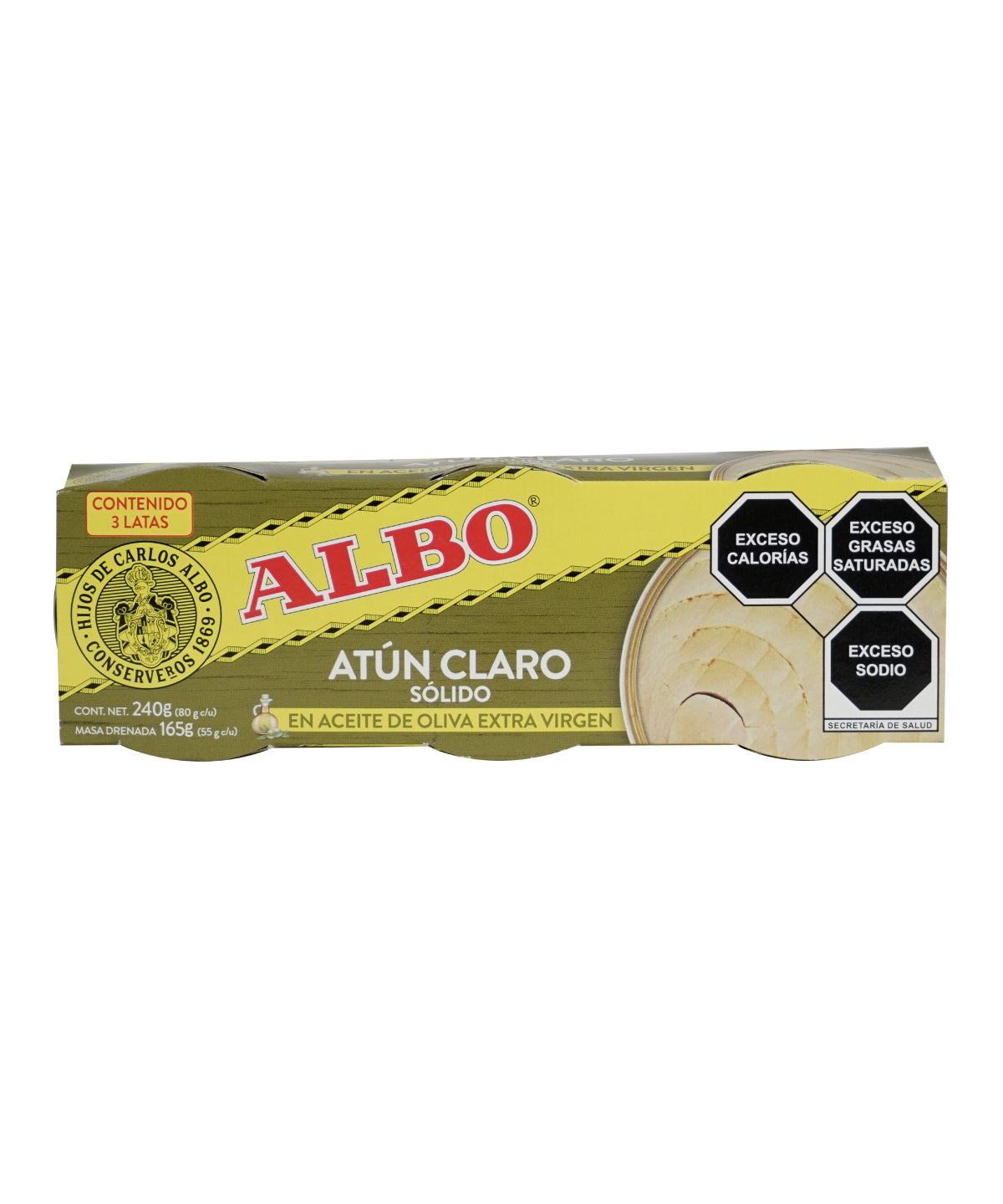 Atun Claro En Aceite De Oliva Albo 3pack 65 grs
