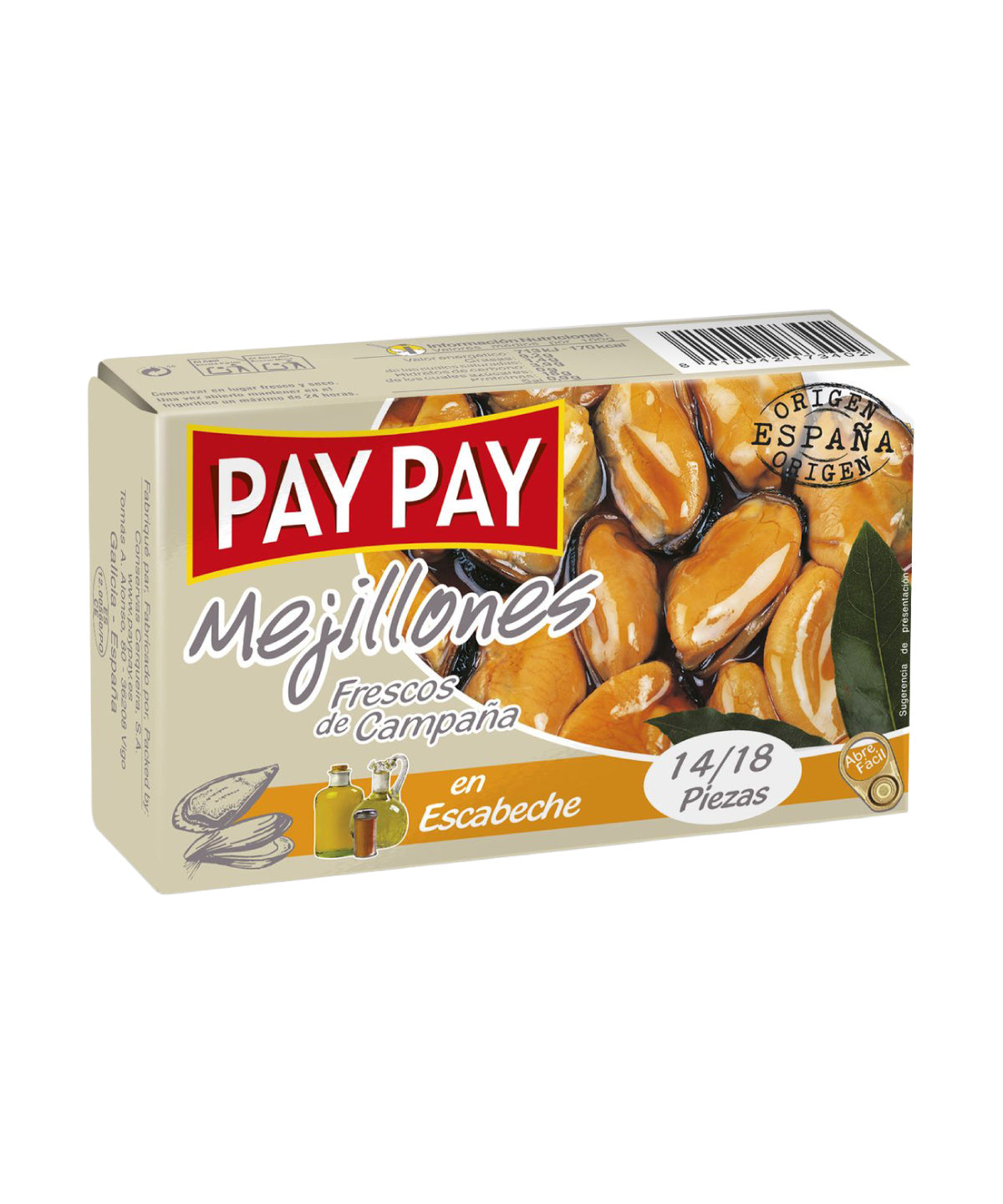 Mejillones Paypay En Escabeche Med 115g