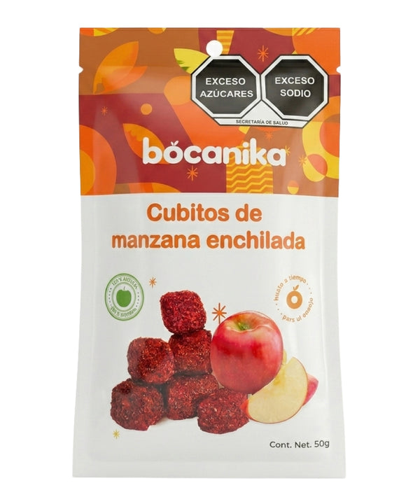 FRUTA EN CUBOS BOCANIKA MANZANACHILE 50G