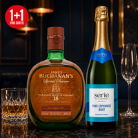 Pack Whisky Buchanan's Special Reserve 18 Años Blended Scotch 750 ml + Vino Espumoso Serie By La Europea Brut 750 ml