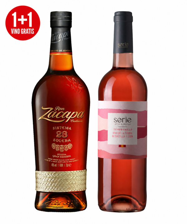 Pack Ron Zacapa Centenario Sistema 23 Solera 750 ml +Vino Rosado Serie By La Europea Tempranillo 750 ml