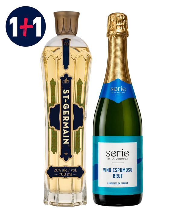 Pack Licor ST Germain 750 ml + Vino Espumoso Serie By La Europea Brut 750 ml