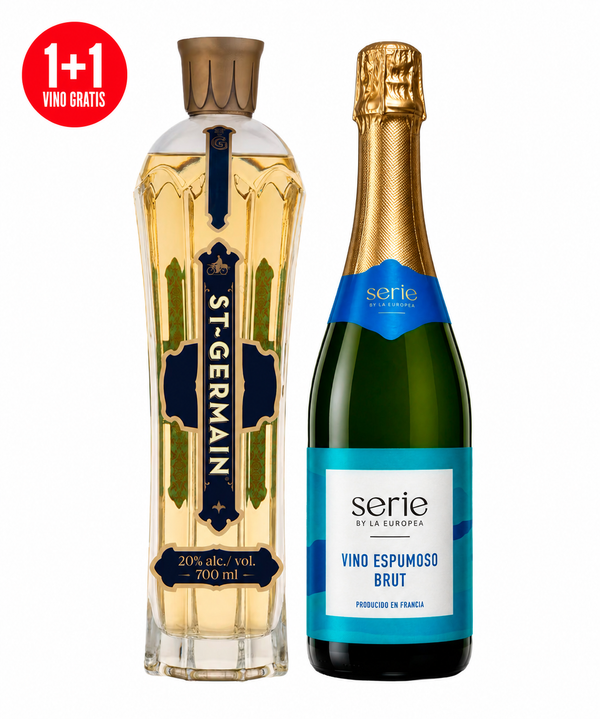 Pack Licor ST Germain 750 ml + Vino Espumoso Serie By La Europea Brut 750 ml