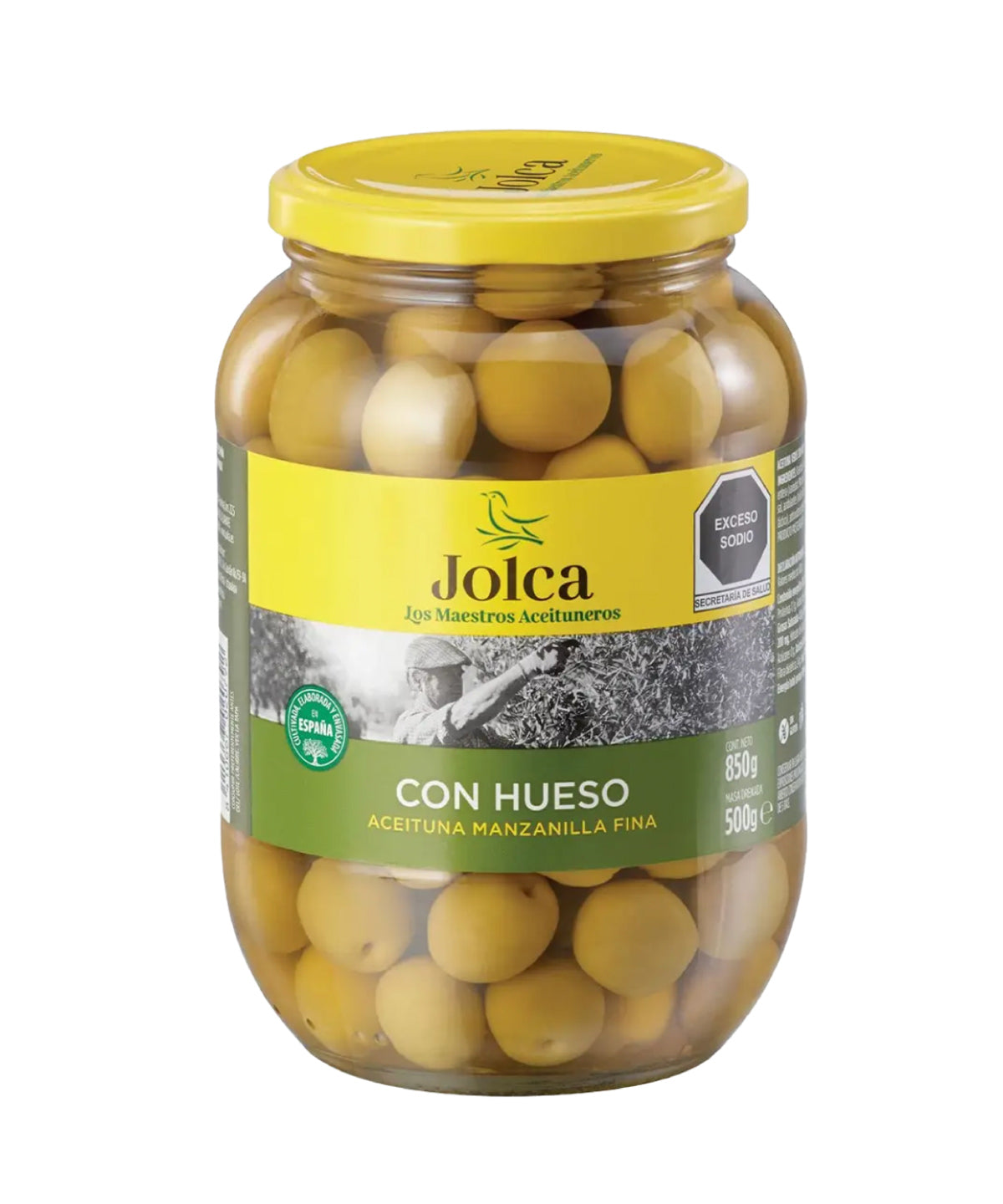 ACEITUNA JOLCA MANZ C/HUESO TARRO 850G