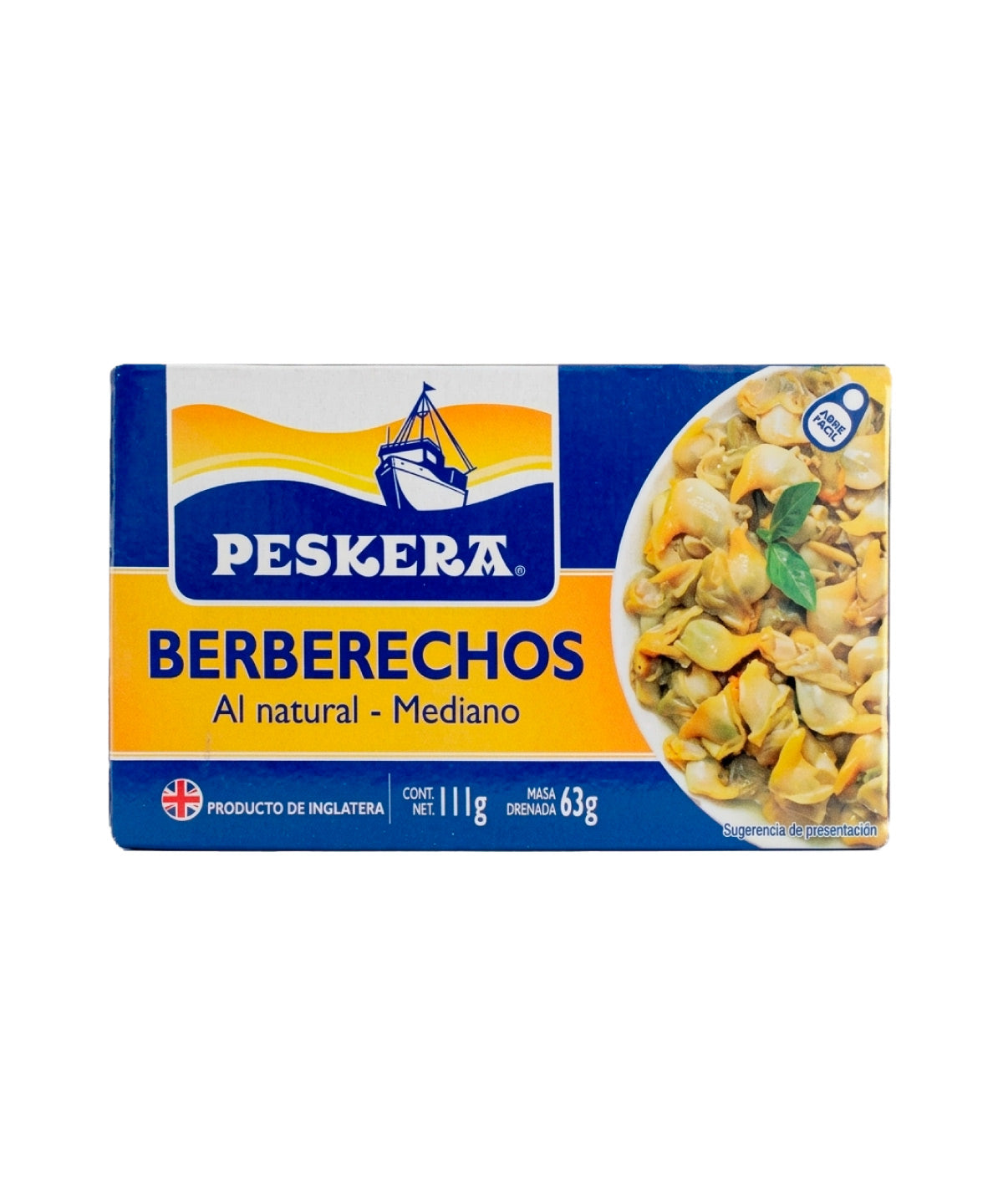 BERBERECHOS PESKERA AL NATURAL 111GR