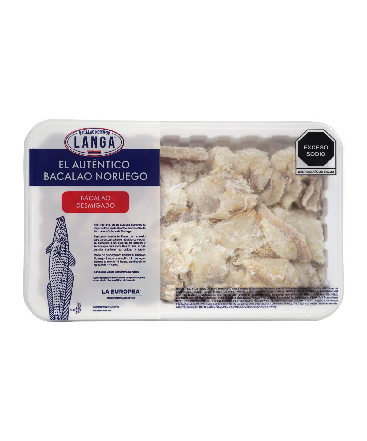 Bacalao Desmigado Limpio Langa 1 kg