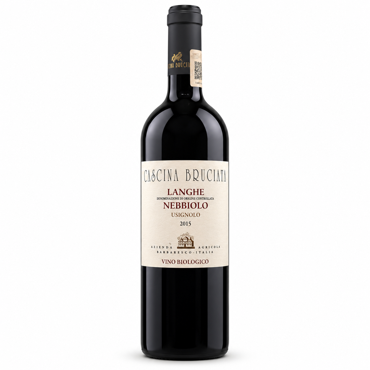 Vino Tinto Cascina Bruciata Usignolo Langhe Nebbiolo Biológico 2015 750 ml