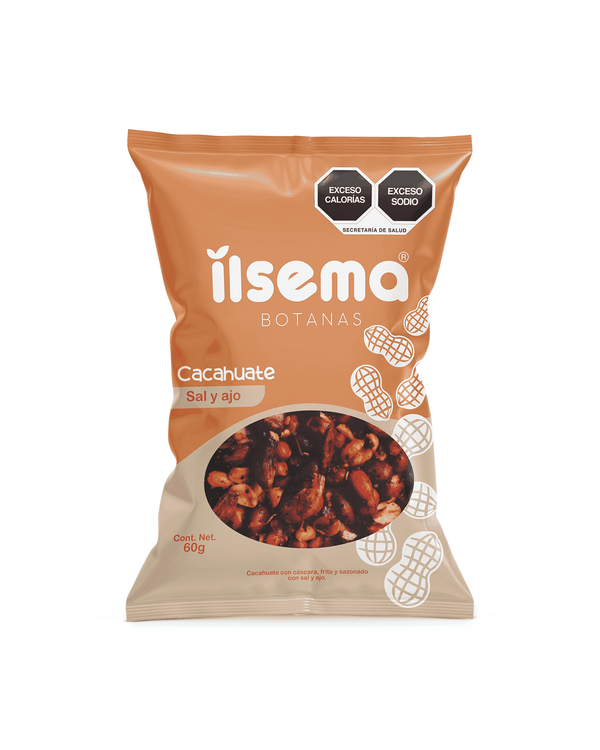 CACAHUATE ILSEMA SAL Y AJO 60G