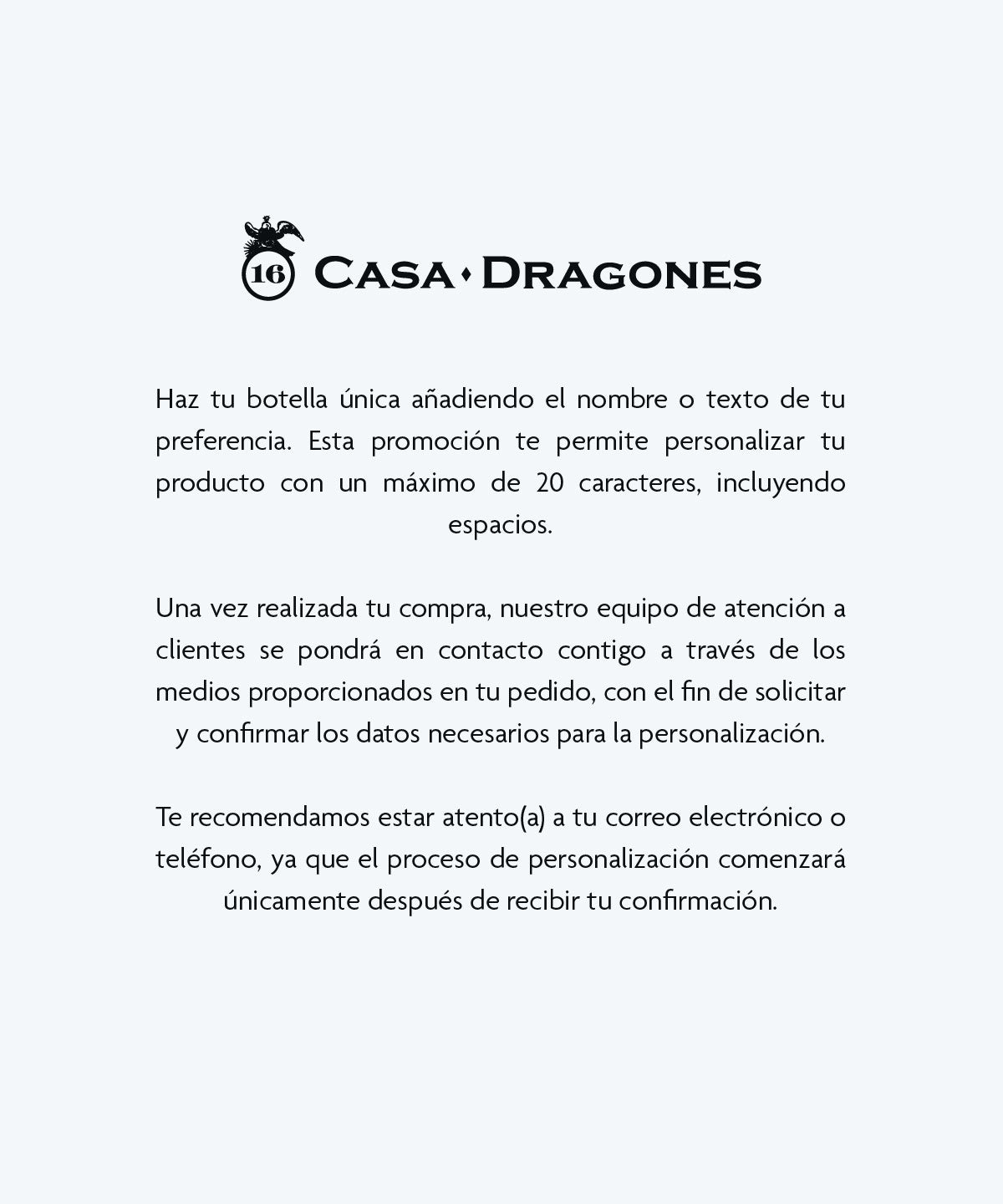TEQ CASA DRAGONES JOVEN 750ML PERZONALIZADA