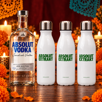 Pack Vodka Absolut Azul 750 ml con 3 Termos