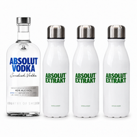 Pack Vodka Absolut Azul 750 ml con 3 Termos