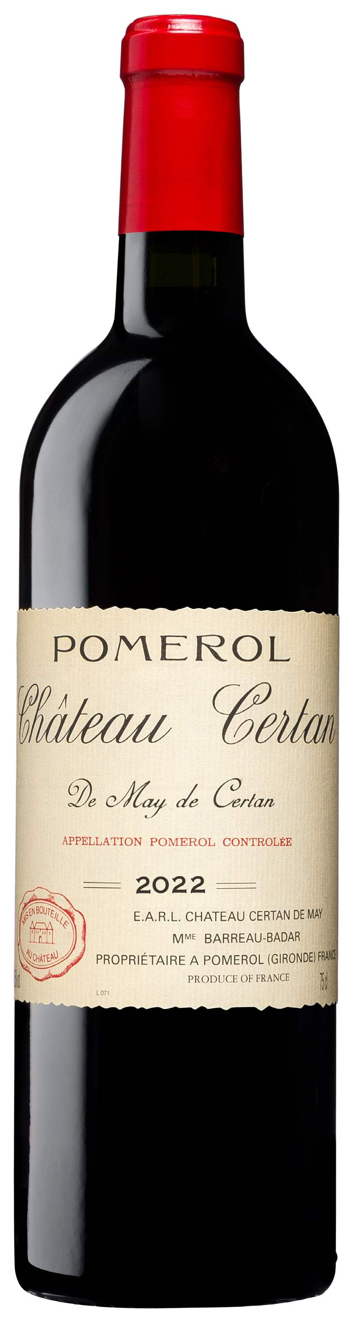 Vino Tinto Château Certan de May Pomerol 2022 750 ml