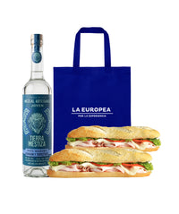 1 MEZ TIERRA MESTIZZA ENS ESPA TEPE 750ML + 2 BAGUETTE  LIGHT  (PECHUGA DE PAVO) + 1 BOLSA LA EUROPEA