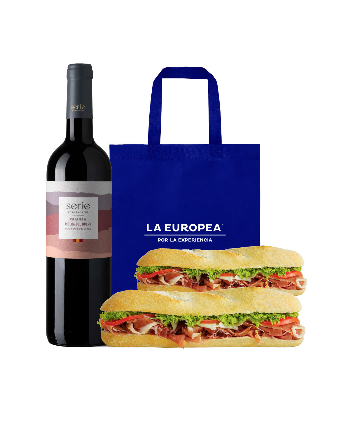 1 VT SERIE BY LA EUROPEA TEMP DUERO 750ML + 2 BAGUETTE JAMON SERRANO + BOLSA LA EUROPEA