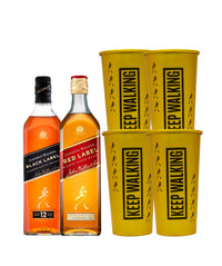 Whisky Johnnie Walker Black Label Blended Scotch 750 ml + Whisky Johnnie Walker Red Label Blended Scotch 700 ml