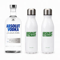 Pack Vodka Absolut Azul 750 ml con 2 Termos