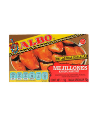 MEJILLONES EN ESCABECHE ALBO 115GRS