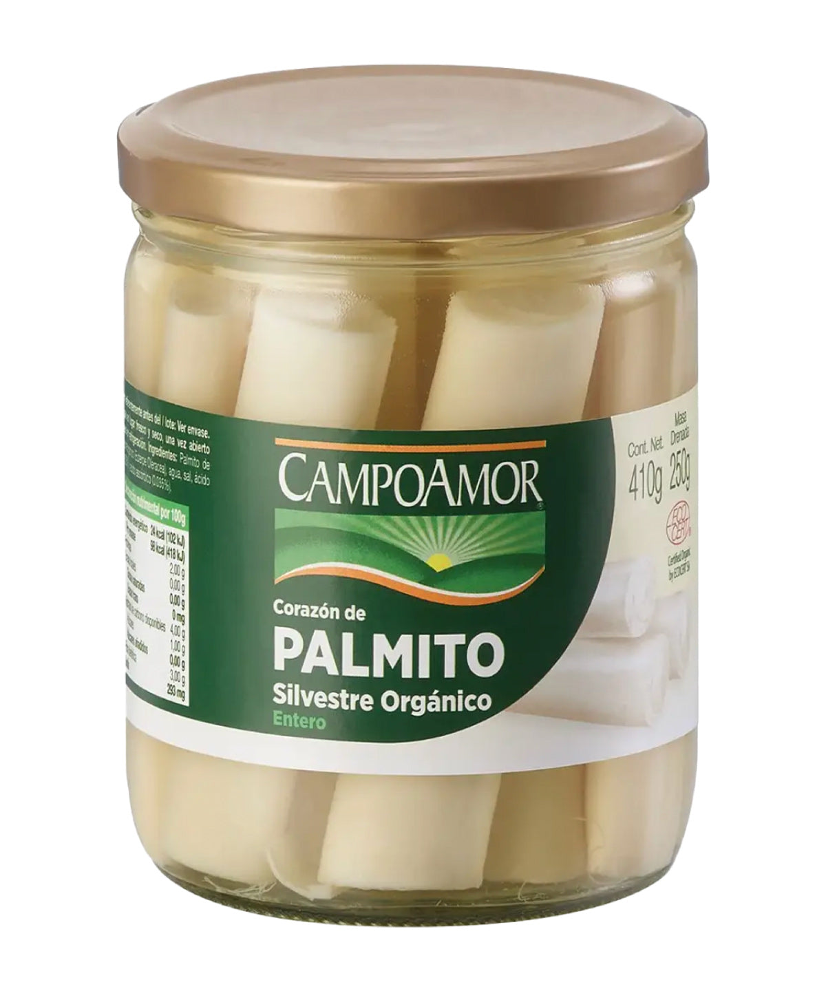 Palmitos Campoamor Enteros Tarro 410 grs