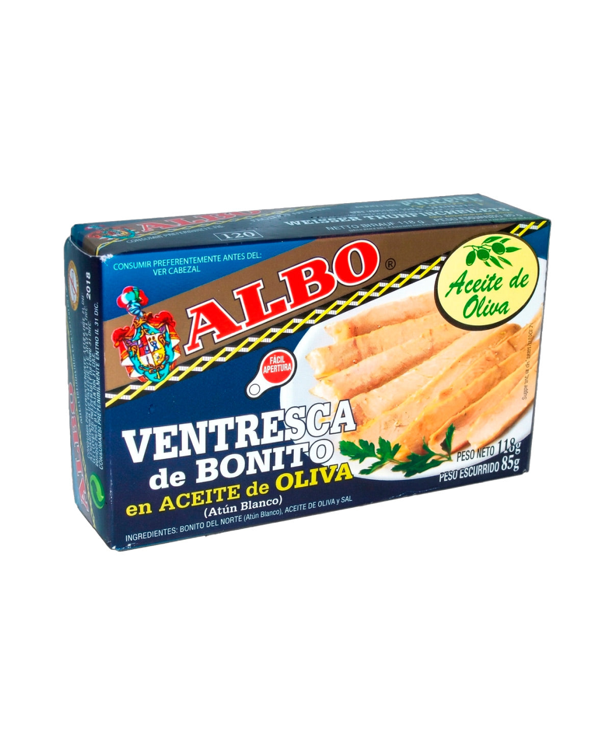 VENTRESCA D BONIT DEL NORTE ALBO 118 GRS